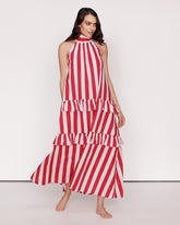 Kleid Streifen Rot und Weiß Singapur GirlsMustHave