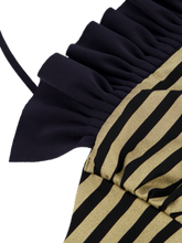 Bikini Luxe Streifen Schwarz Gold Dubai GirlsMustHave 